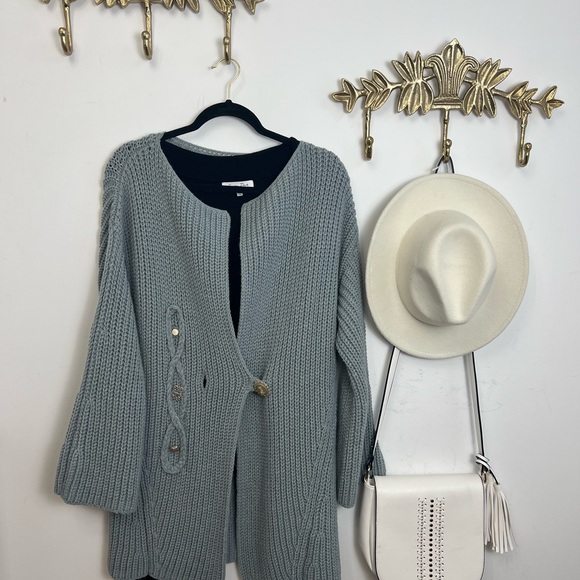 🇮🇹Elisa Cavaletti Beautiful modern cardigan sweater m - Picture 9 of 9